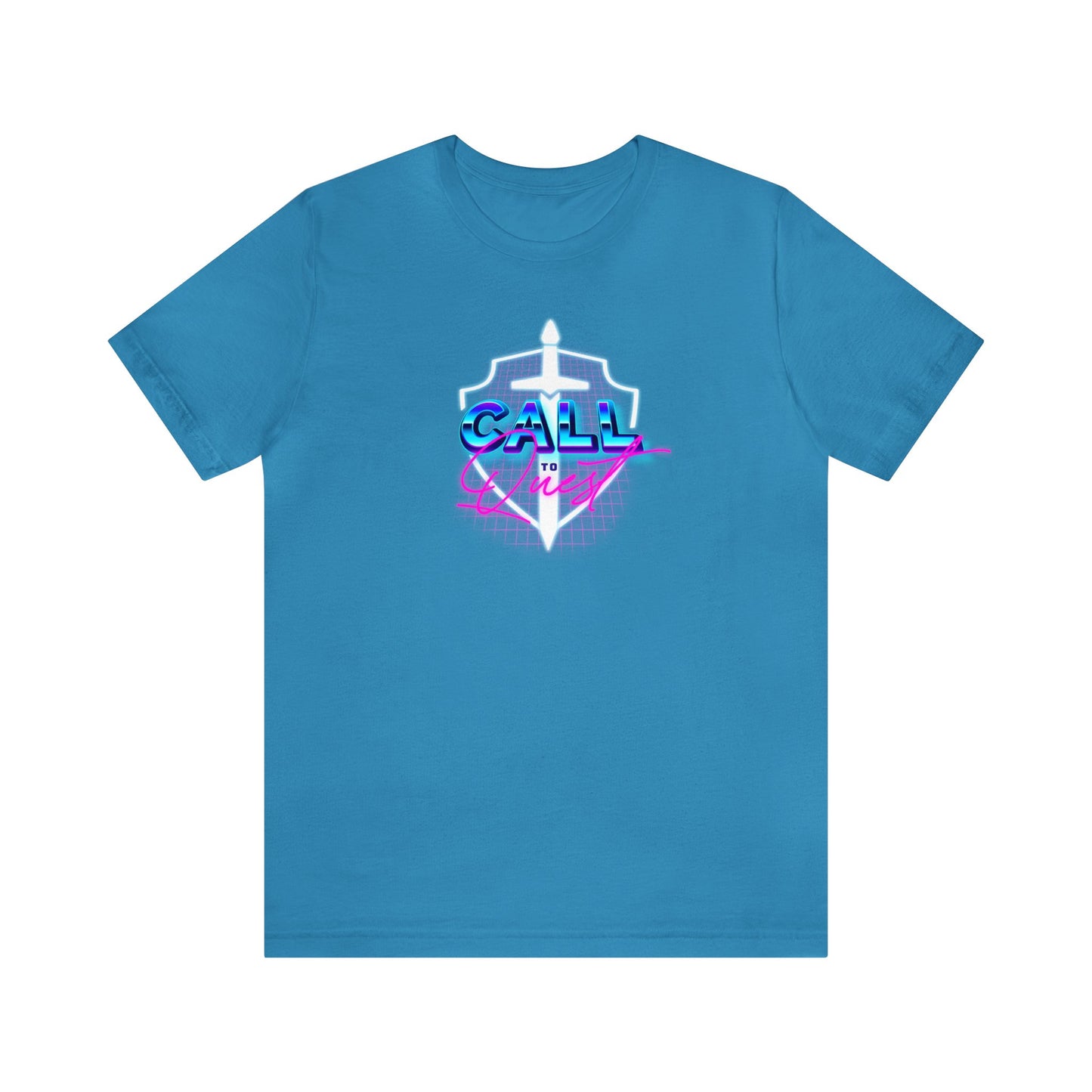 Call to Quest - 80's Logo Design T-Shirt