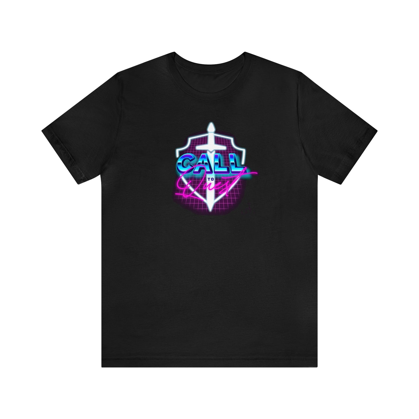 Call to Quest - 80's Logo Design T-Shirt
