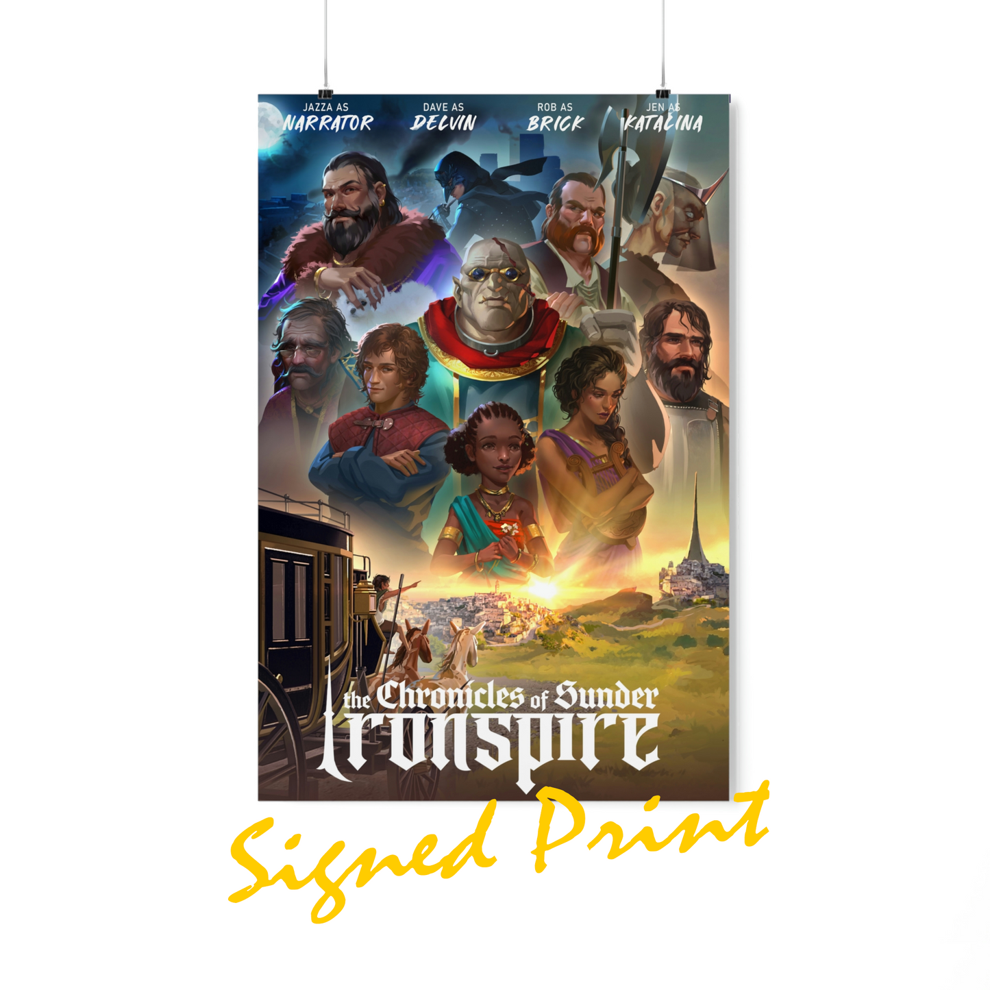TTTRP SIGNED A4 PRINT: Ironspire Season 1 (Signed by cast)